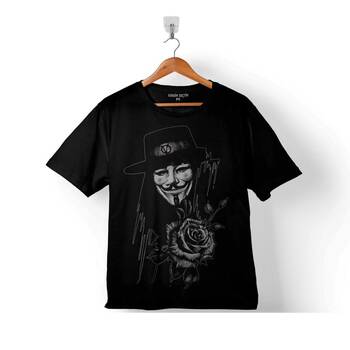 V FOR VENDETTA VANDETA SİLÜET LOGO 2 ÇOCUK TİŞÖRT