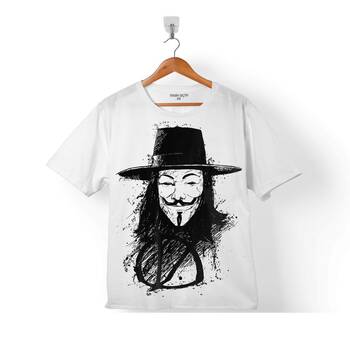 V FOR VENDETTA VANDETA VFOR SİLÜET LOGO ÇOCUK TİŞÖRT