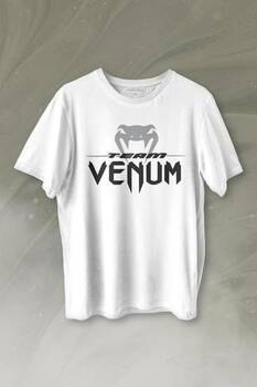 Venum Muay Thai Dövüş Sanatı Kobra Yılan Kafası Baskılı Tişört Unisex T-shirt