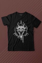 Viking Fenrir Wolf Head Vikings Kurt Kafa Baskılı Tişört Çocuk T-shirt - Thumbnail