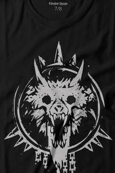 Viking Fenrir Wolf Head Vikings Kurt Kafa Baskılı Tişört Çocuk T-shirt