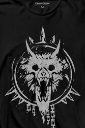 Viking Fenrir Wolf Head Vikings Kurt Kafa Uzun Kollu Tişört Baskılı T-Shirt - Thumbnail