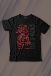 Viking Fenrir Wolf Vikings Kurt Kafa Street Baskılı Tişört Çocuk T-shirt - Thumbnail