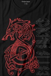 Viking Fenrir Wolf Vikings Kurt Kafa Street Baskılı Tişört Çocuk T-shirt - Thumbnail