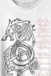 Viking Fenrir Wolf Vikings Kurt Kafa Street Baskılı Tişört Unisex T-shirt - Thumbnail