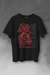 Viking Fenrir Wolf Vikings Kurt Kafa Street Baskılı Tişört Unisex T-Shirt - Thumbnail