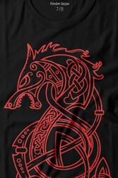 Viking Fenrır Wolf Vıkıngs Kurt Kafa Street Urban Baskılı Tişört Çocuk T-shirt - Thumbnail