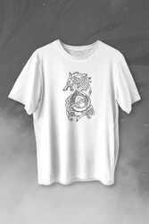 Viking Fenrır Wolf Vıkıngs Kurt Kafa Street Urban Baskılı Tişört Unisex T-shirt - Thumbnail