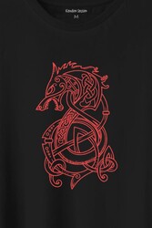 Viking Fenrir Wolf Vikings Kurt Kafa Street Urban Baskılı Tişört Unisex T-Shirt - Thumbnail