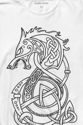 Viking Fenrır Wolf Vikings Kurt Kafa Street Urban Uzun Kollu Tişört Baskılı T-Shirt - Thumbnail