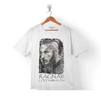 VIKINGS RAGNAR LOTHBROK LOGO SKULL HEAD VİKİNGLER 2 ÇOCUK TİŞÖRT