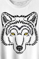 Wolf Head Kurt Silüeti Kafa Bozkurt Baskılı Tişört Unisex T-shirt - Thumbnail