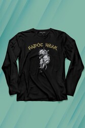 Wolf Padoc Kurt Exclusive Gothic Dark Uzun Kollu Tişört Baskılı T-Shirt - Thumbnail