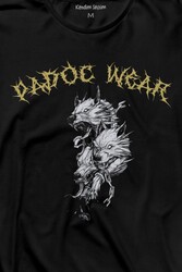 Wolf Padoc Kurt Exclusive Gothic Dark Uzun Kollu Tişört Baskılı T-Shirt - Thumbnail