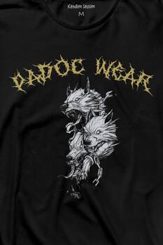 Wolf Padoc Kurt Exclusive Gothic Dark Uzun Kollu Tişört Baskılı T-Shirt