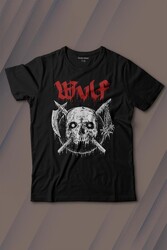 Wulf Metal Rock Band Skull Kuru Kafa Urban Gothic Baskılı Tişört Çocuk T-shirt - Thumbnail