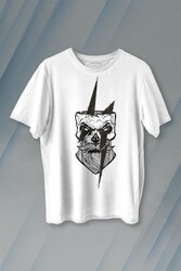 Yıldırım Gothic Sakallı Heykel Baskılı Tişört Unisex T-shirt - Thumbnail