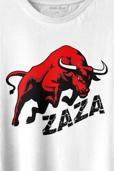 Zaza Boğa Gakkoş Elazığ Dana Beyaz Baskılı Tişört Unisex T-shirt - Thumbnail