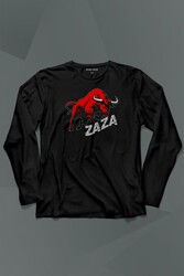 Zaza Boğa Gakkoş Elazığ Dana Beyaz Uzun Kollu Tişört Baskılı T-Shirt - Thumbnail