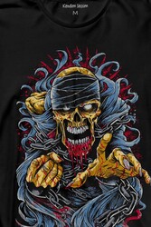 Zombie Halloween Skull Darkness Vampir Uzun Kollu Tişört Baskılı T-Shirt - Thumbnail